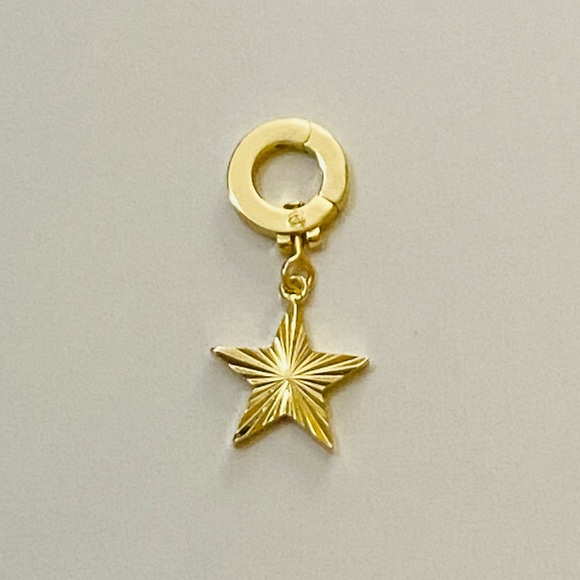 Only 1 Left Gorjana 18k Gold Plated Star Parker Charm Medallion New - Picture 4 of 4
